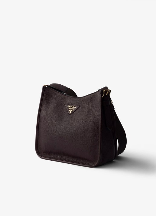 Prada Medium schoudertas van kalfsleer - voorkant 6 donkerbruin