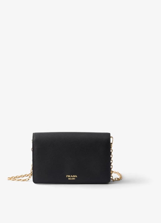 Prada Mini crossbodytas van kalfsleer - voorkant 5 zwart