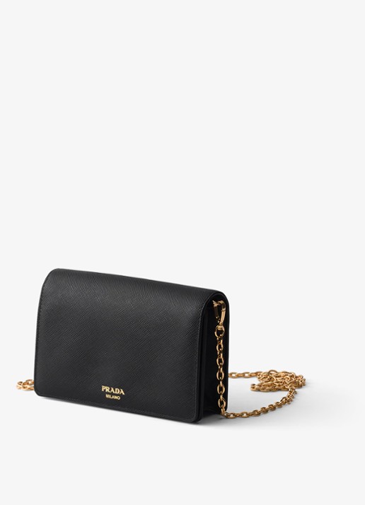 Prada Mini crossbodytas van kalfsleer - voorkant 6 zwart
