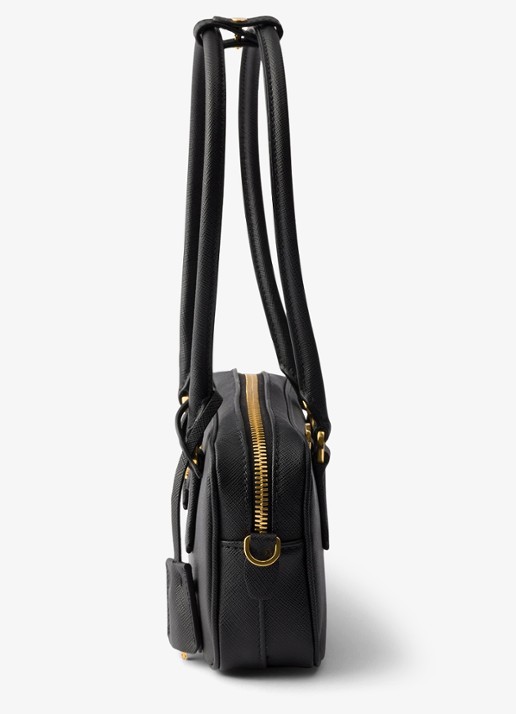 Prada Mini handtas van kalfsleer - detail zwart