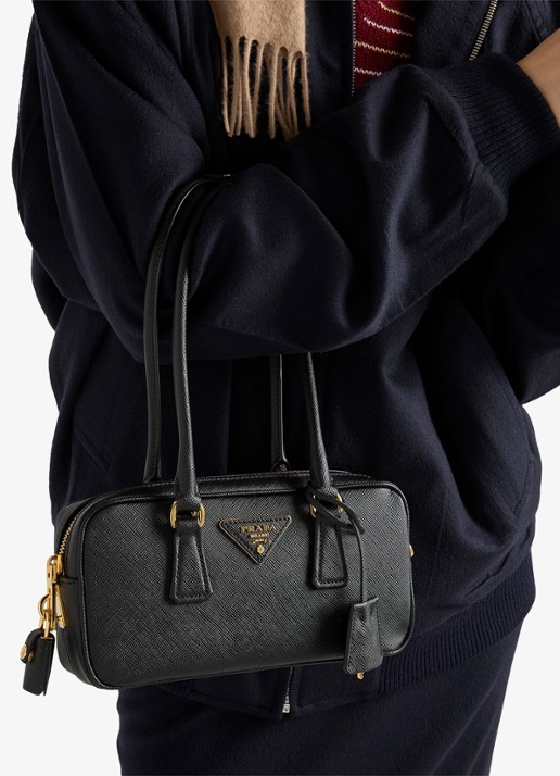 Prada Mini handtas van kalfsleer - voorkant 6 zwart