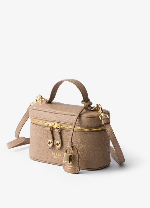 Prada Mini handtas van kalfsleer - voorkant 3 beige