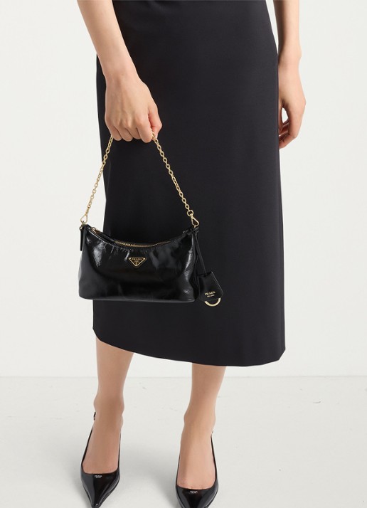Prada Mini schoudertas van kalfsleer - detail 3 zwart