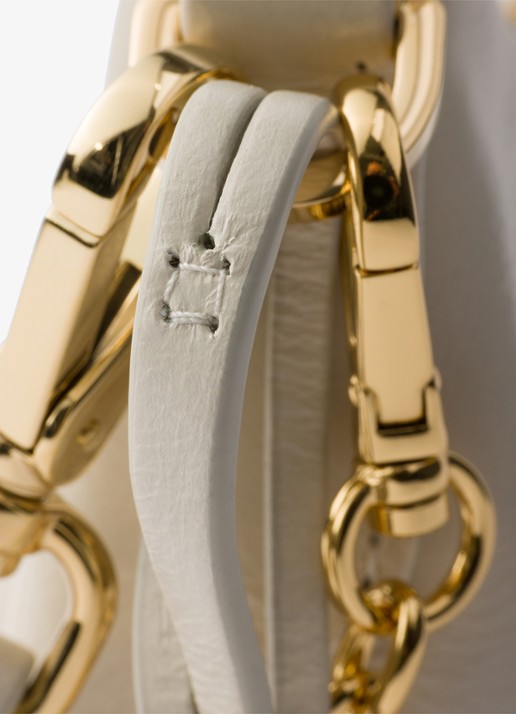 Prada Mini schoudertas van kalfsleer - detail wit