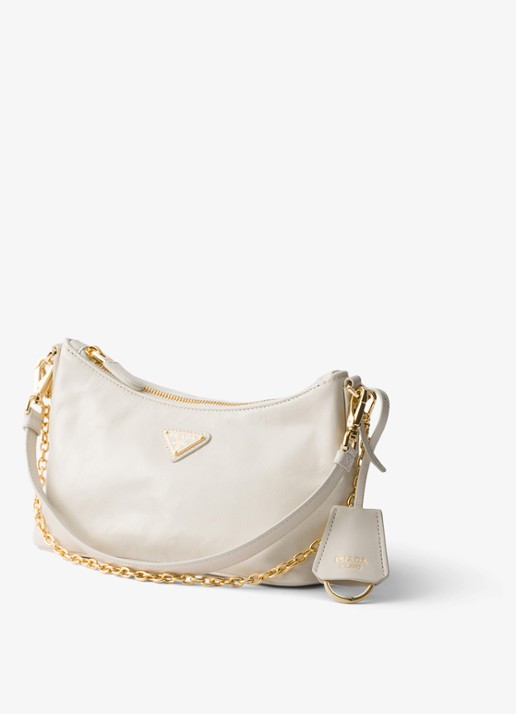 Prada Mini schoudertas van kalfsleer - voorkant 6 wit