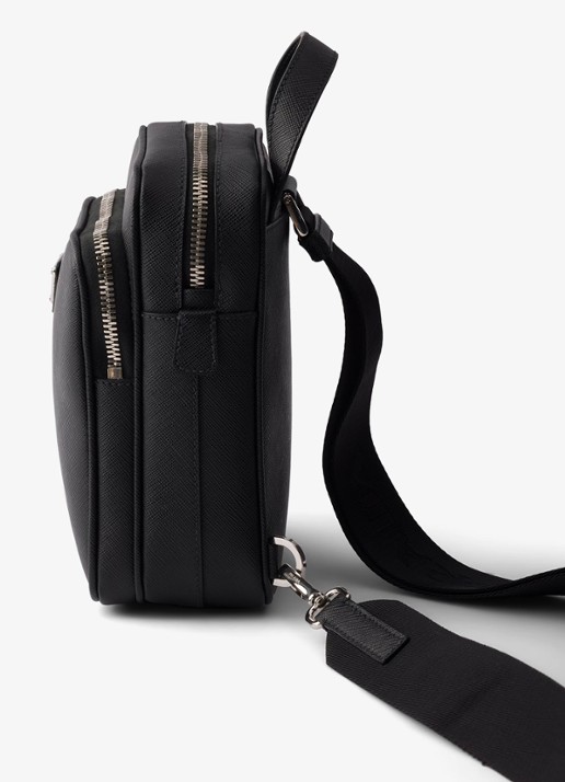 Prada Mini schoudertas van kalfsleer - detail 3 zwart