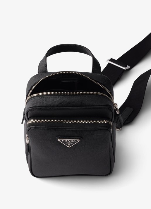 Prada Mini schoudertas van kalfsleer - detail 4 zwart
