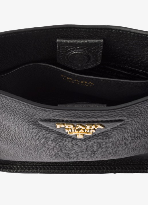 Prada Mini schoudertas van leer - detail 5 diepzwart