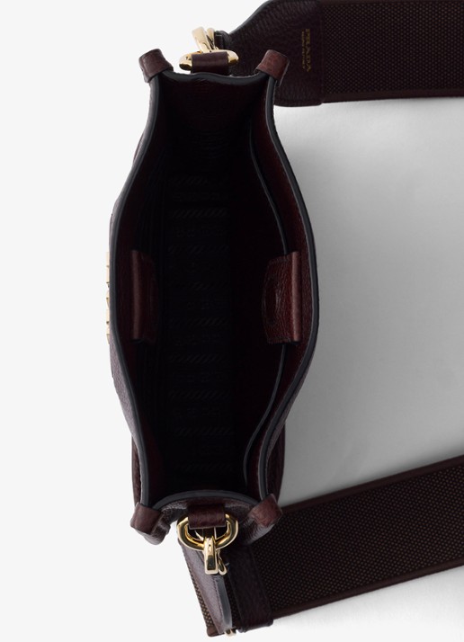 Prada Mini schoudertas van leer - detail 2 donkerbruin
