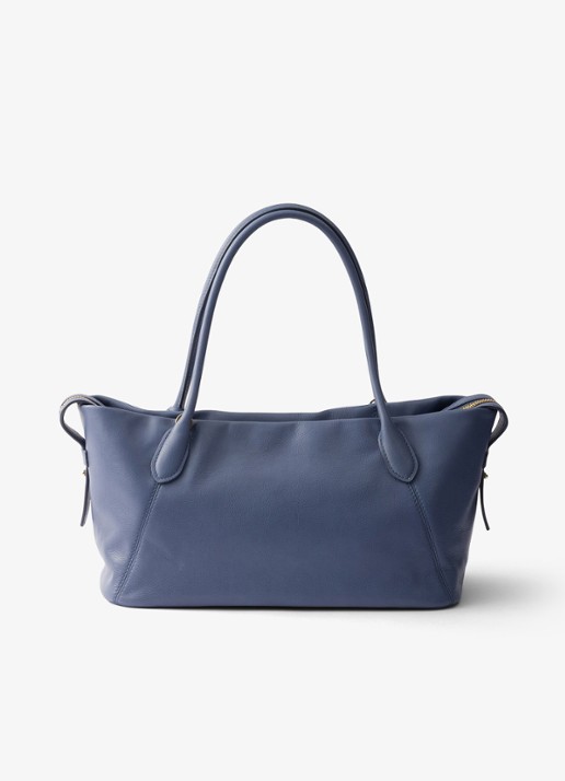 Prada Ouvert Large schoudertas van kalfsleer - achterkant 7 blauw