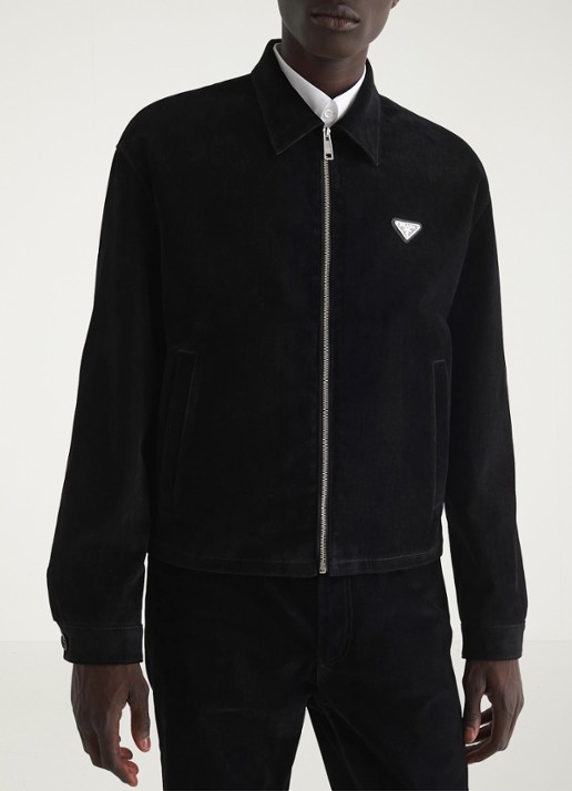 Prada Overshirt met logo en steekzakken - detail 4 zwart