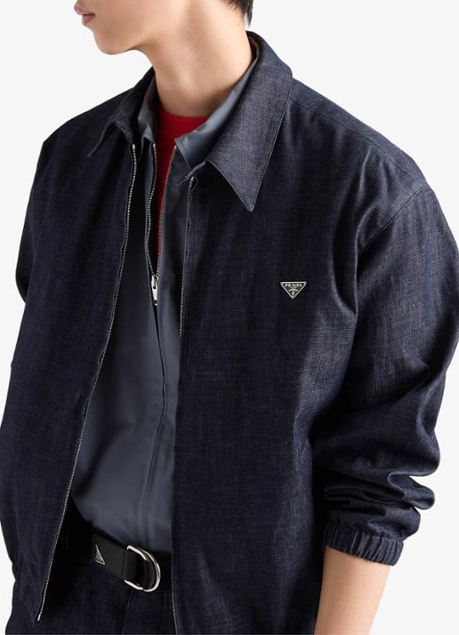 Prada Overshirt van chambray met steekzakken