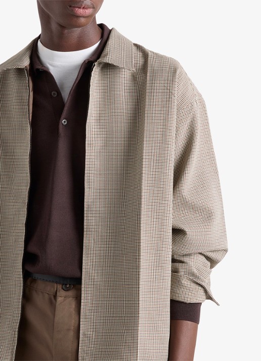 Prada Overshirt van scheerwol - detail 2 beige
