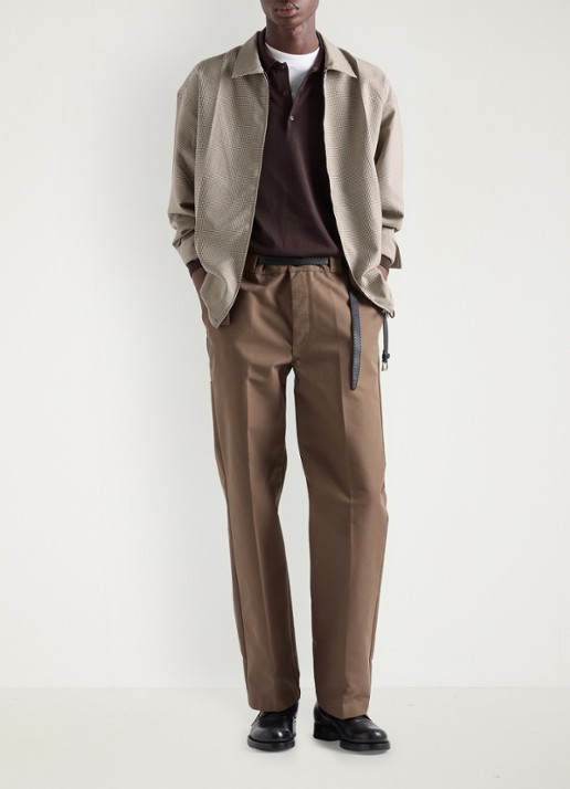 Prada Overshirt van scheerwol - voorkant 5 beige