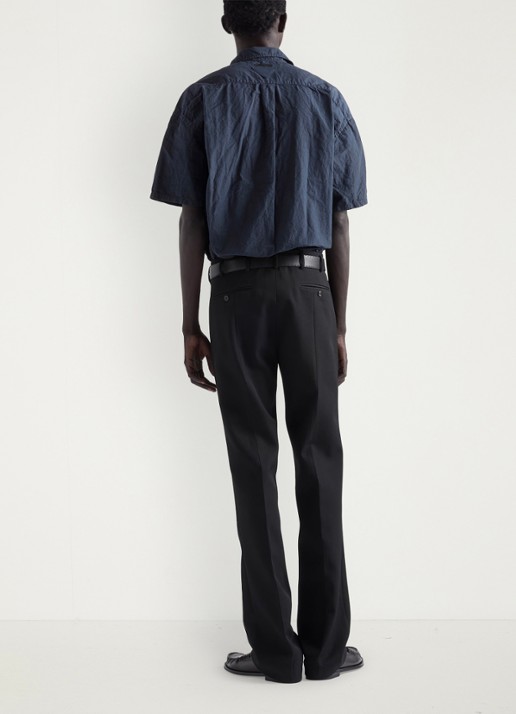 Prada Oversized fit overhemd in linnenblend - achterkant blauw