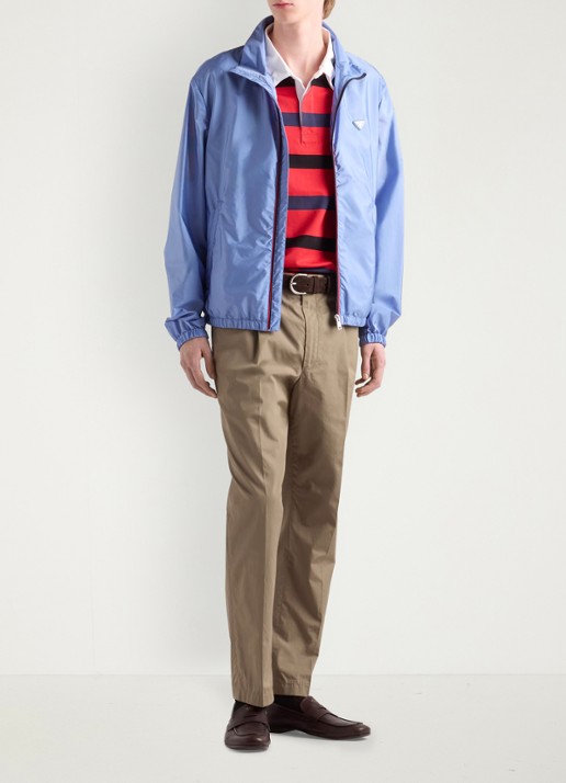 Prada Oversized fit polo met streepprint
