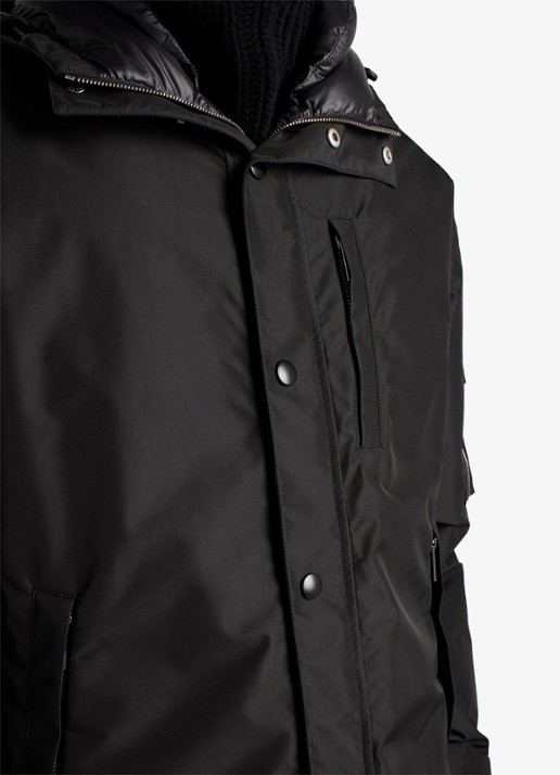 Prada Oversized gewatteerde jas met donsvulling en ritszakken - detail 3 zwart