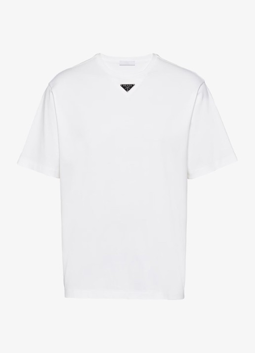 Prada Oversized T-shirt met logo - voorkant wit