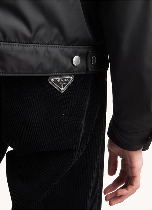 Prada Pantalon van corduroy - detail 2 zwart