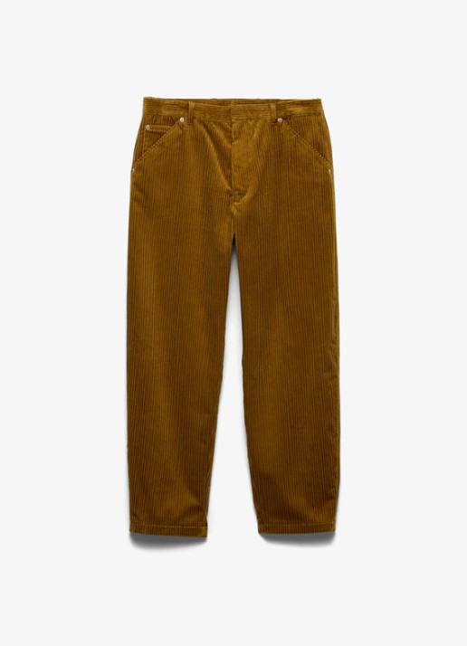 Prada Pantalon van corduroy - voorkant 4 okergeel