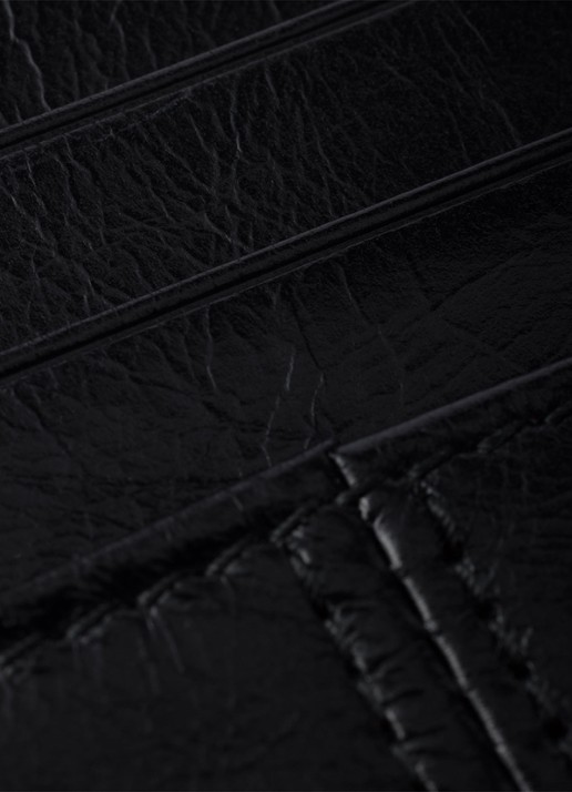 Prada Pasjeshouder van kalfsleer met logo - detail zwart