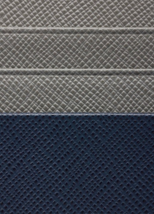 Prada Pasjeshouder van leer met logo - detail donkerblauw