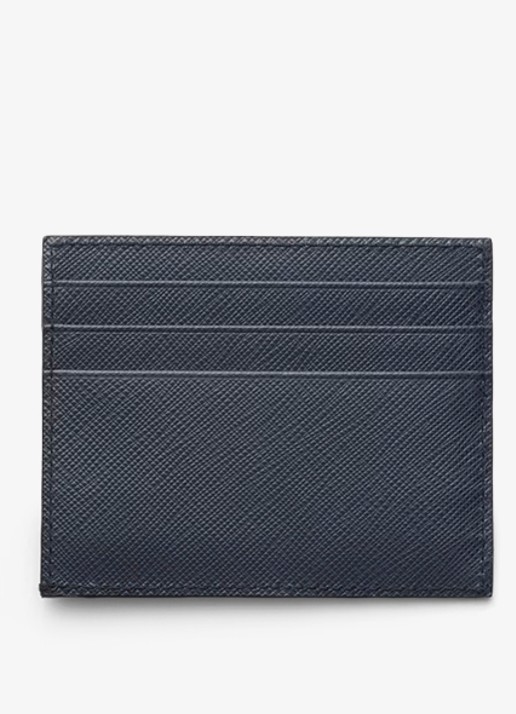 Prada Pasjeshouder van leer - achterkant 3 donkerblauw