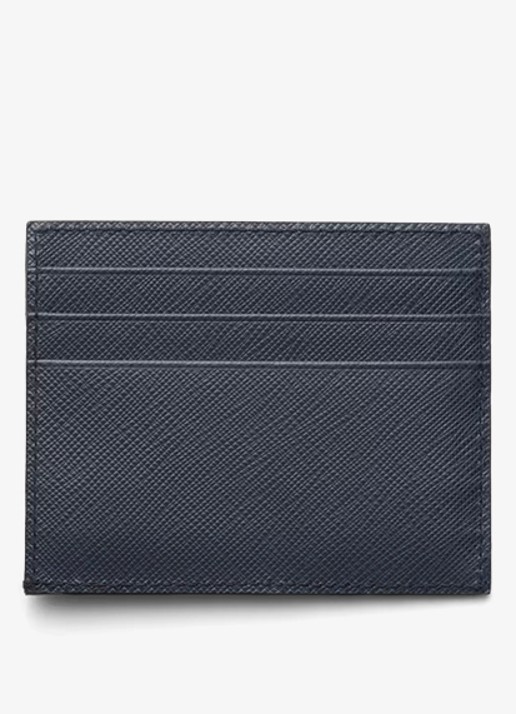 Prada Pasjeshouder van leer - achterkant 2 donkerblauw