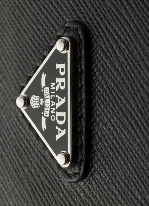Prada Pasjeshouder van leer - detail 4 zwart