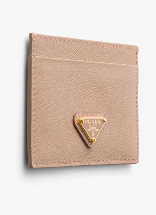 Prada Pasjeshouder van leer - detail beige