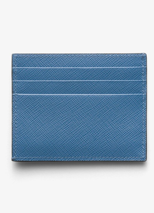 Prada Pasjeshouder van leer - achterkant blauw