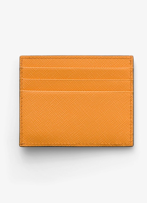 Prada Pasjeshouder van leer - voorkant 3 oranje