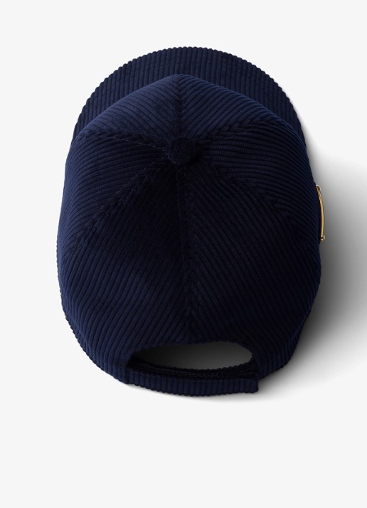 Prada Pet van corduroy - voorkant 3 donkerblauw