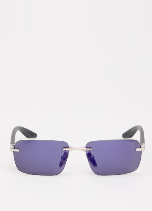 Prada Piloten zonnebril PSC52S - detail 2 zilver