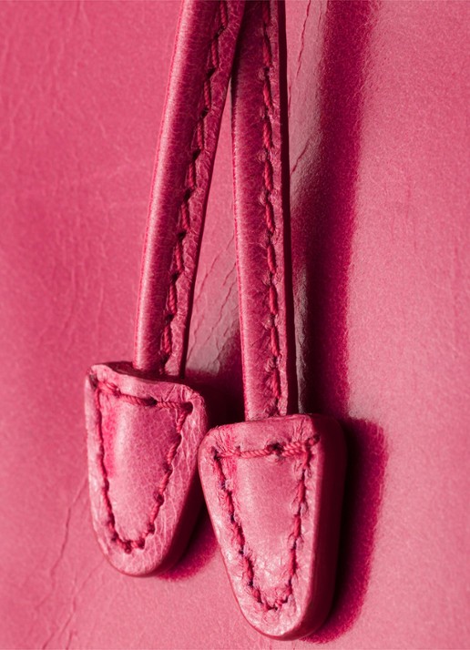 Prada Portemonnee van kalfsleer met logo - detail 3 roze