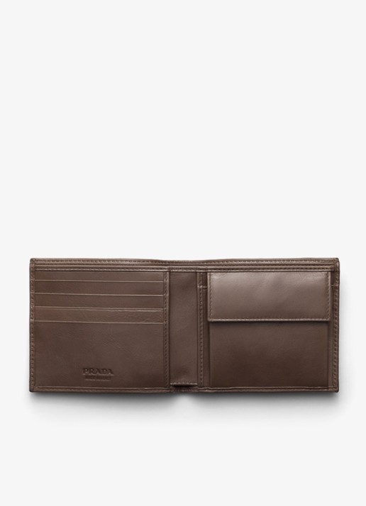 Prada Portemonnee van kalfsleer - voorkant 3 taupe