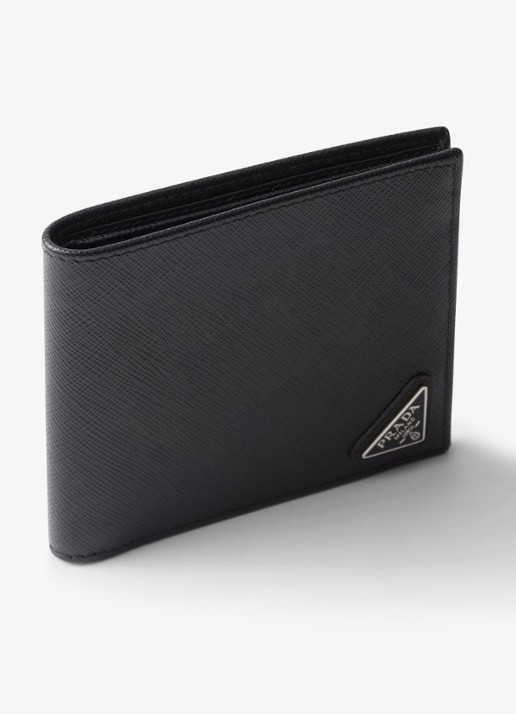 Prada Portemonnee van leer - voorkant 3 zwart