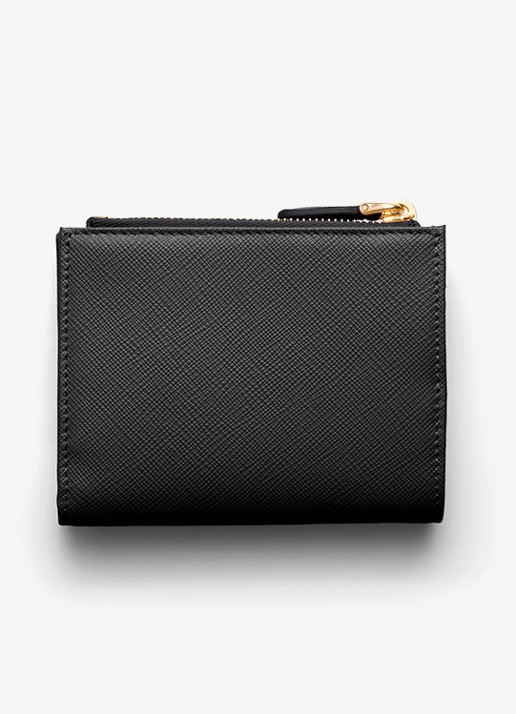 Prada Portemonnee van leer - achterkant 4 zwart
