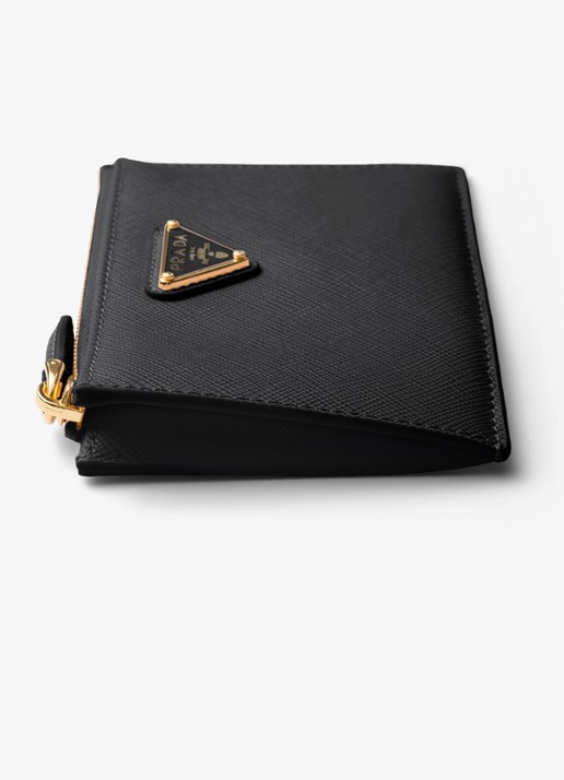 Prada Portemonnee van leer - detail 3 zwart