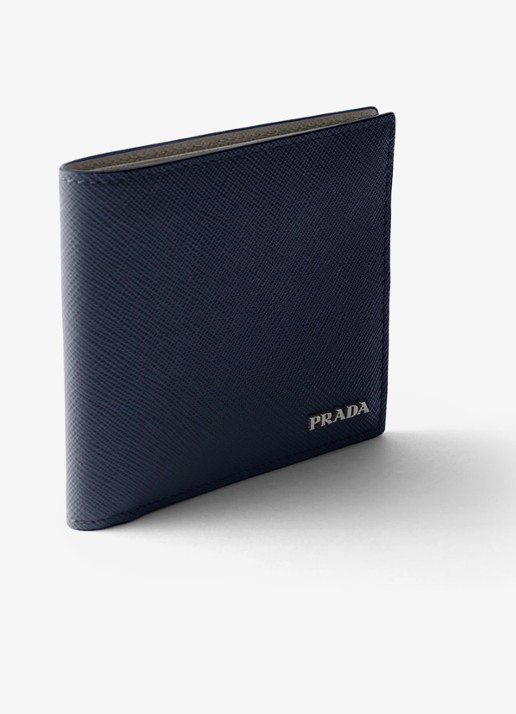 Prada Portemonnee van leer - detail 4 donkerblauw