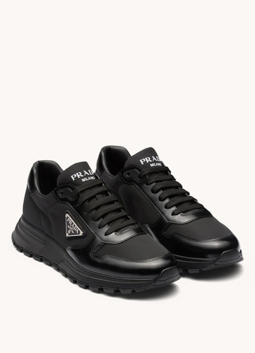 Prada Prax 01 Re-Nylon sneakers met leren details en logo