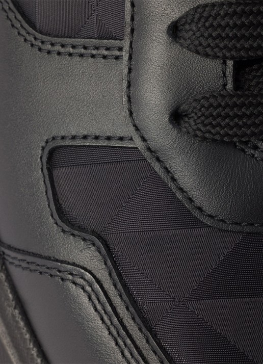 Prada Prax 2.0 Re-Nylon sneaker van kalfsleer - detail 6 zwart