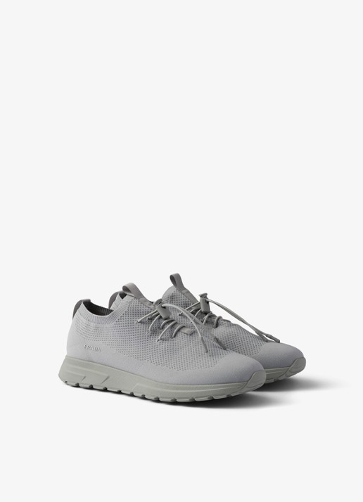 Prada Prax sneaker met gebreid bovenwerk - detail 2 grijs