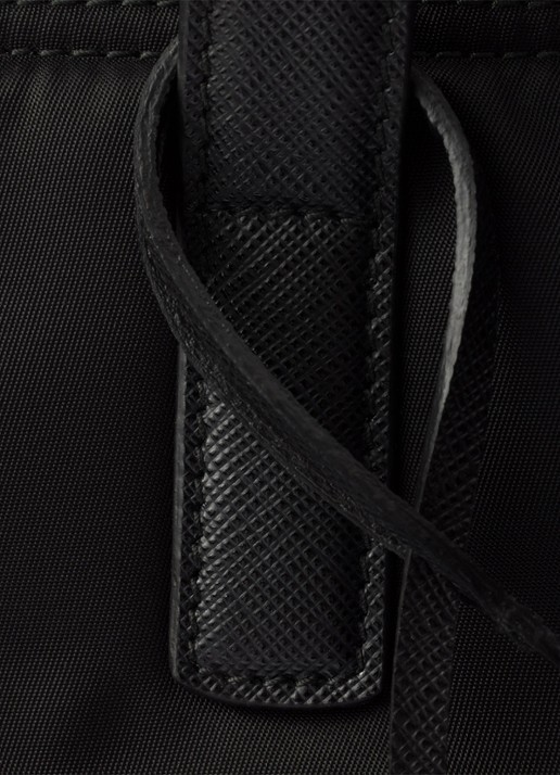 Prada Re-Edition 1978 Re-Nylon Medium shopper met leren details - detail zwart