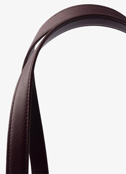 Prada Re-Edition 1978 Re-Nylon Medium shopper met leren details - detail 2 bordeauxrood