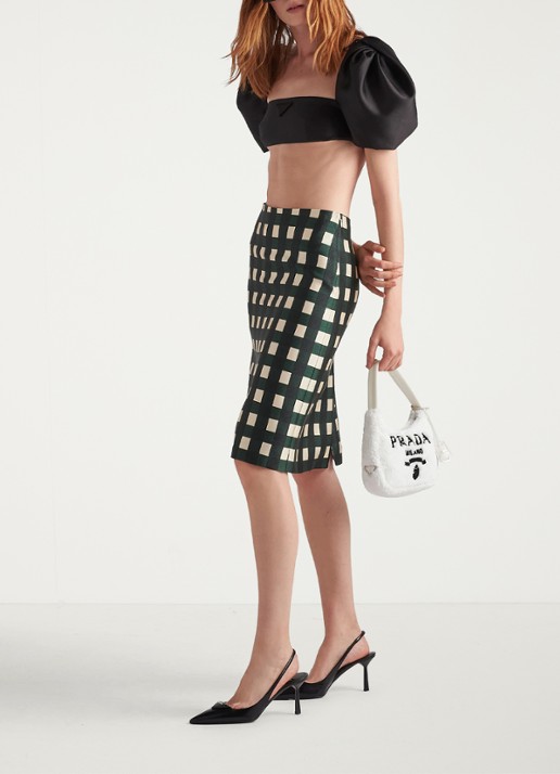Prada Re-Edition 2000 Mini handtas met logoprint - detail 4 wit