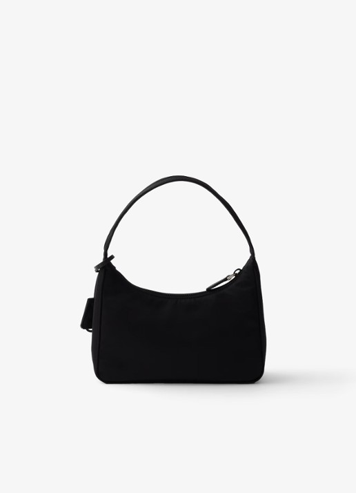 Prada Re-Edition 2000 Re-Nylon Mini schoudertas met logo - achterkant 3 zwart
