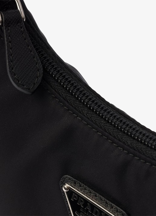 Prada Re-Edition 2000 Re-Nylon Mini schoudertas met logo - detail 7 zwart