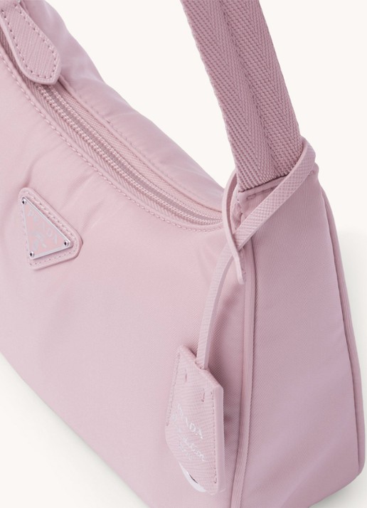 Prada Re-Edition 2000 Re-Nylon Mini schoudertas met logo - detail 6 roze