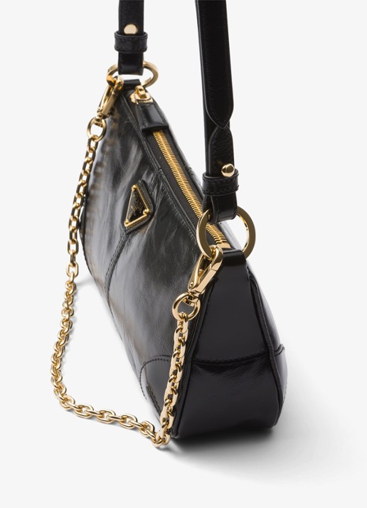 Prada Re-Edition 2002 Medium schoudertas van kalfsleer - detail 4 zwart